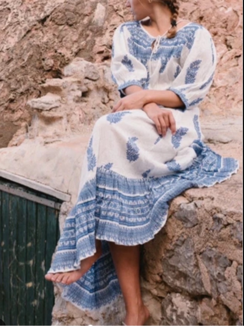 Daughters of India Mishka dress in Azure